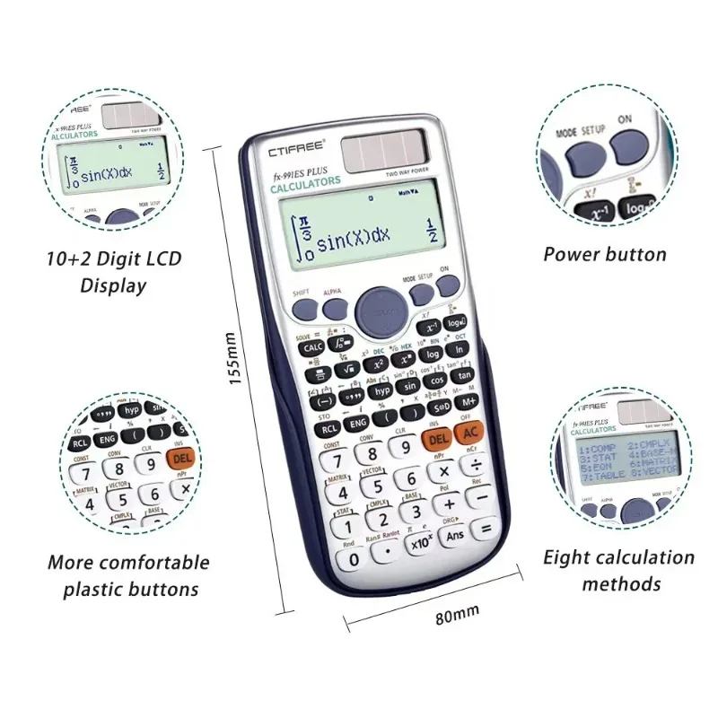 Calculatrice scientifique, pil - Scientific Calculator For Secondary School avis et prix